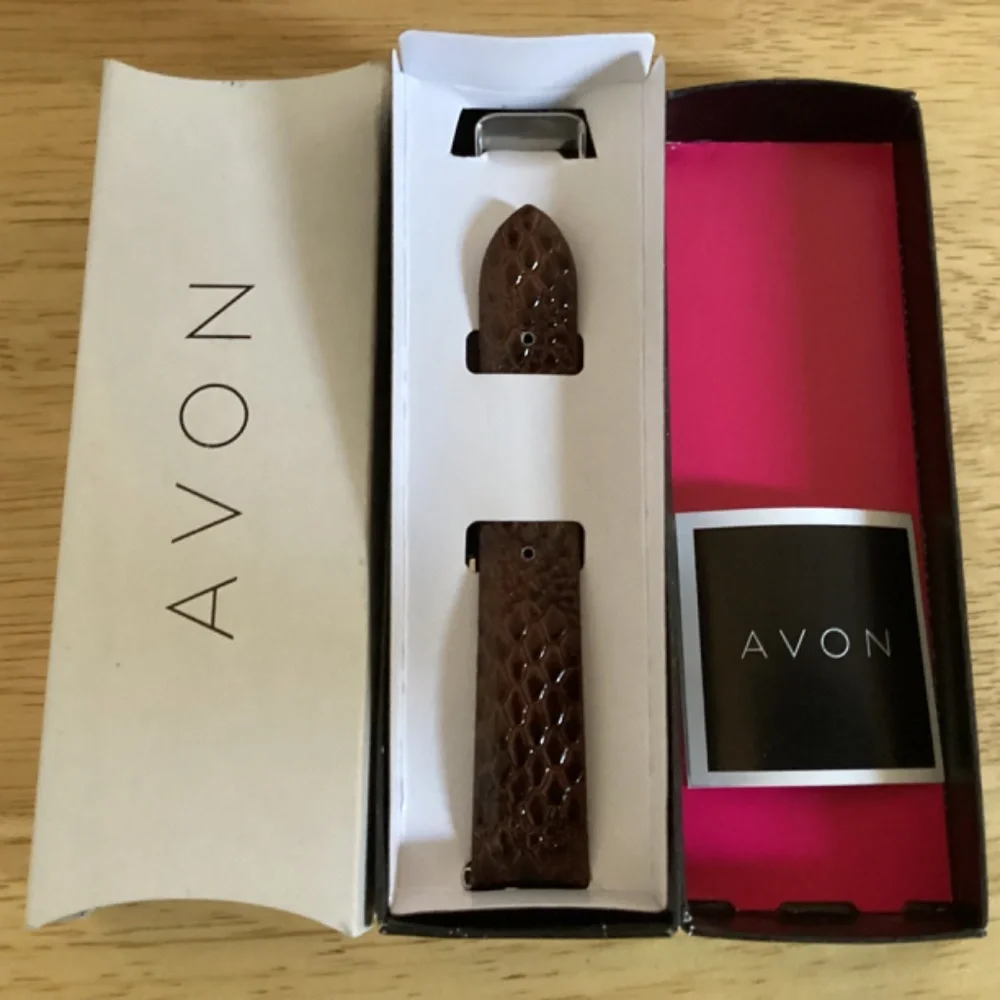 Avon Animal Magnetism Women’s Watch (tiger) with Brown Leather Band/Strap
